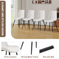 Table And Chair Set, Textured Top In Vintage Wood Color, Black Metal Legs. Dining Chair With White Faux Leather Backrest Cushion With Black Metal Legs. Wood Seats 8 Mdf Metal