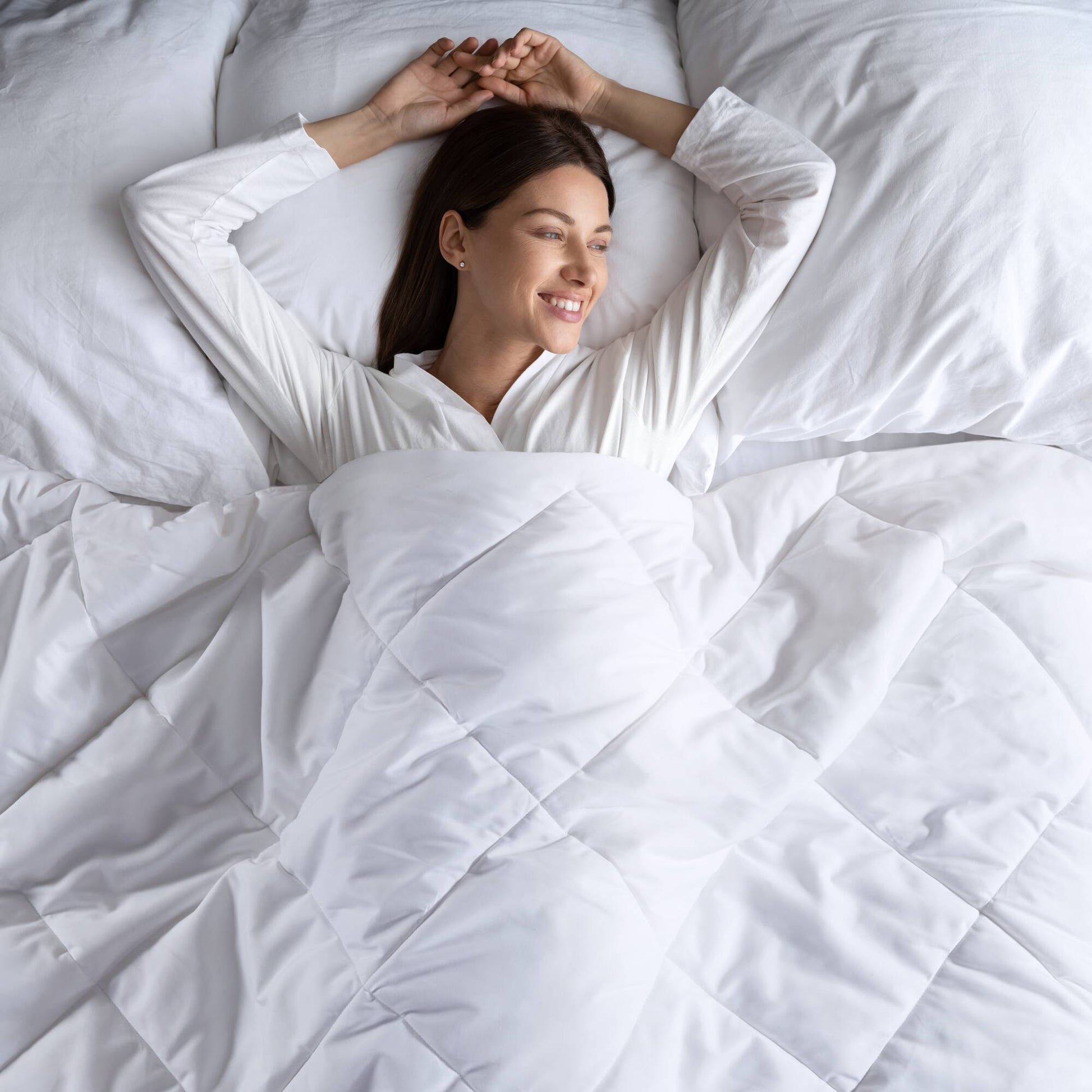 Oversized Down Alternative Comforter White King Cal King White Nylon