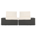 Santa Cruz Arm Chairs L & R Grey Pe Rattan Iron
