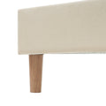 Full Size Velvet Upholstered Smart Led Bed Frame With Adjustable Height Headboard,No Box Spring Needed,Easy Assembly,Beige Box Spring Not Required Full Beige Wood Bedroom Cute,Modern Bed Frame Wood