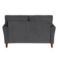 Gray Velvet Upholstery 1Pc Comfort Loveseat Plush Seatbacks Tufted Detail Solid Wood Frame Modern Living Room Furniture Gray Velvet Wood Primary Living Space Modern Flared Arms Solid Wood