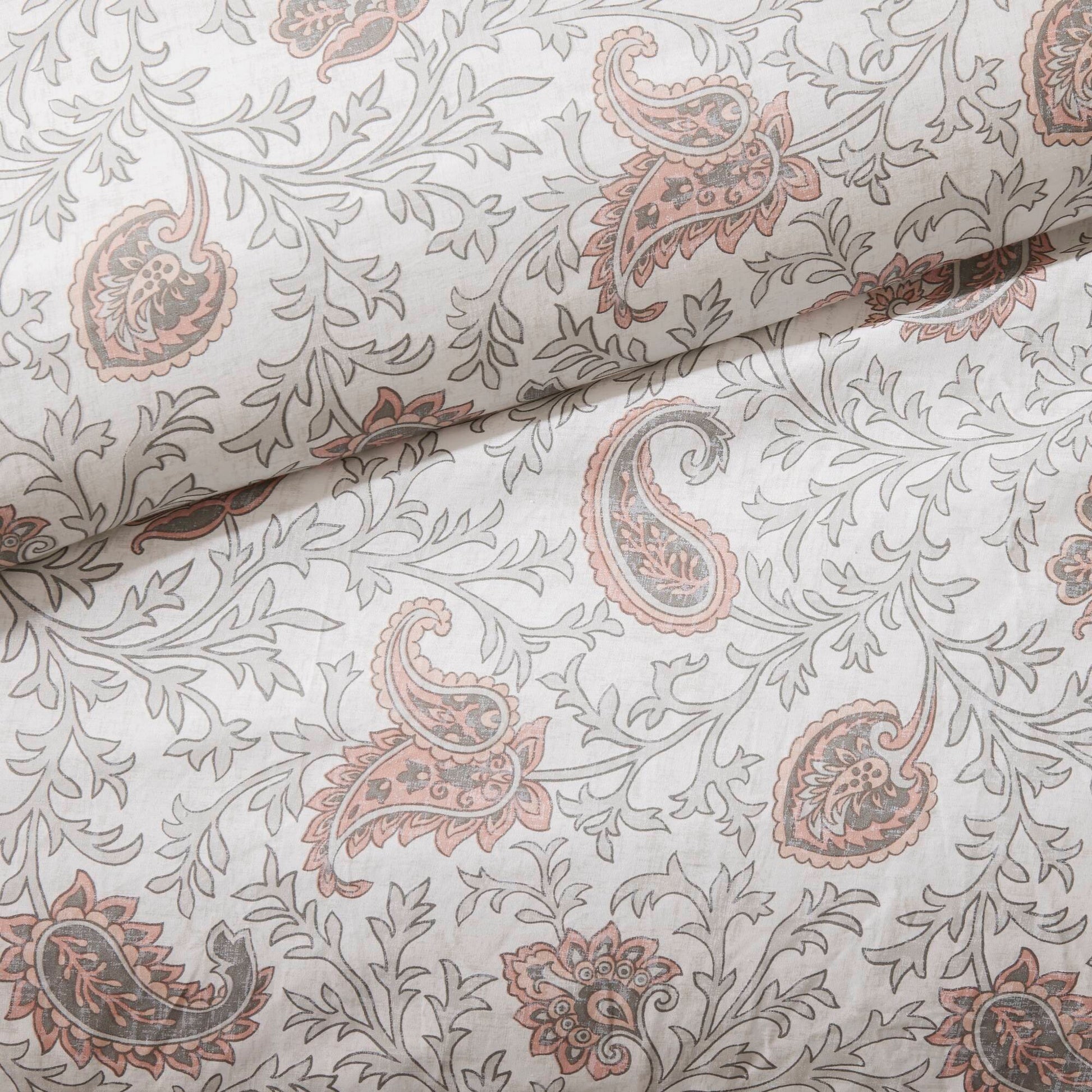 9 Piece Cotton Percale Comforter Set Blush King King Blush Polyester