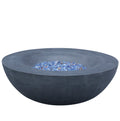 42 Inch Outdoor Concrete Propane Gas Fire Pit Bowl In Dark Gray Color Black Gray Garden & Outdoor American Design,Contemporary,Luxury,Modern Fiberglass Concrete
