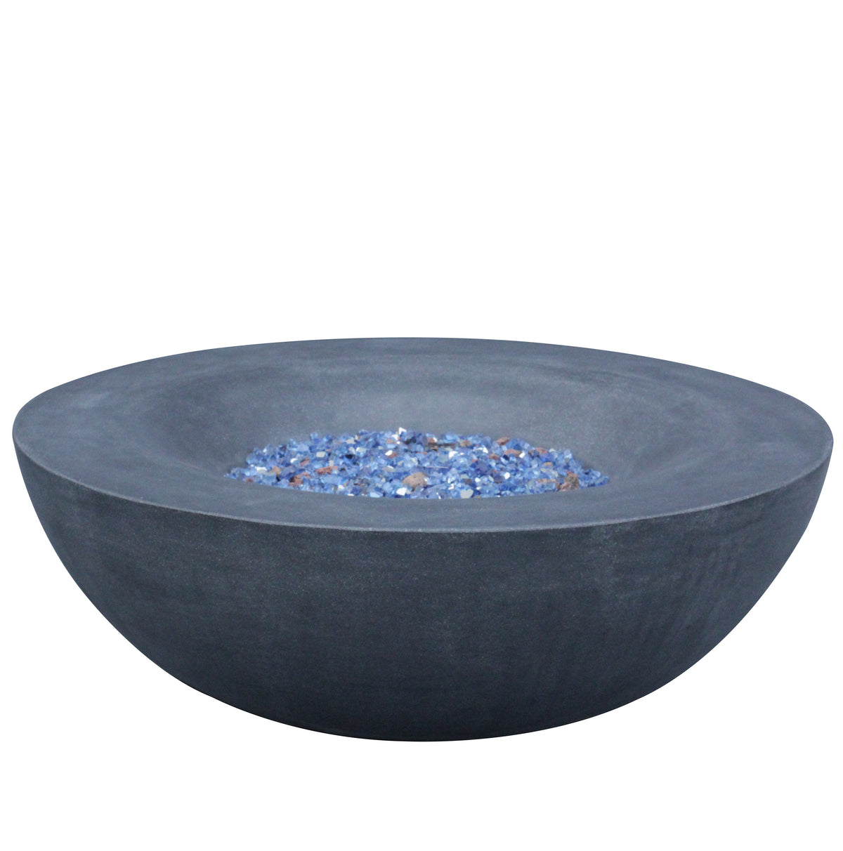 42 Inch Outdoor Concrete Propane Gas Fire Pit Bowl In Dark Gray Color Black Gray Garden & Outdoor American Design,Contemporary,Luxury,Modern Fiberglass Concrete