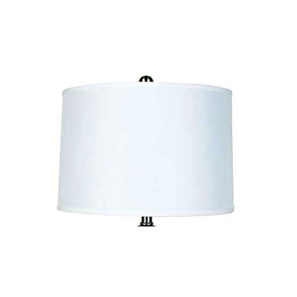 28" Tall Metal Table Lamp With Satin Nickel Finish, White Linen Shade Multicolor Metal
