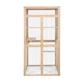 Wooden Cat Catio, Outdoor Cat Enclosure, Cat House With Platforms, Sunshine Board, Hammock, Door, Kitten Cage Condo, Burlywood Burly Wood Wood Metal