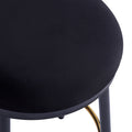 24.75'' Modern Counter Stools Set Of 2,Black Counter Stools With Iron Frame,Sponge Cushion,Footrest,Suitable For Kitchen Bedroom Dining Room Iron Black Kitchen Sponge Round Modern Set Of 2 Fiber