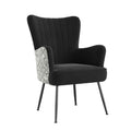 Amirra Black Accent Chair Black Foam Solid Wood