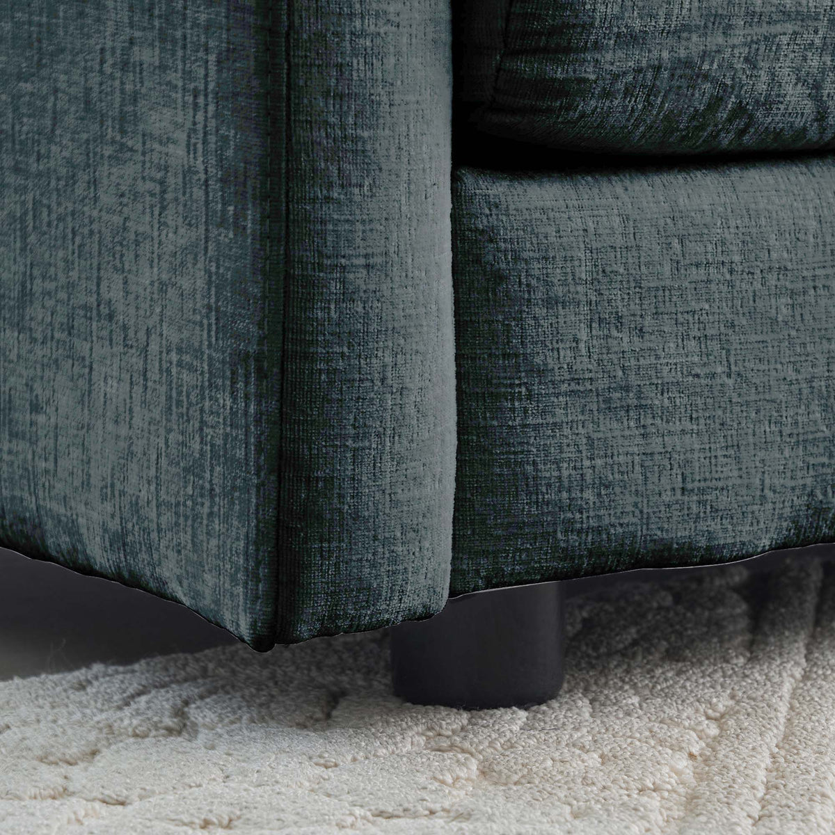 Chenille Two Seater Sofa With 1 Footrest, 2 Seater L Shaped Sectional With Ottoman,Loveseat With Ottoman For Small Living Space, Gray Chenille Gray Chenille 2 Seat