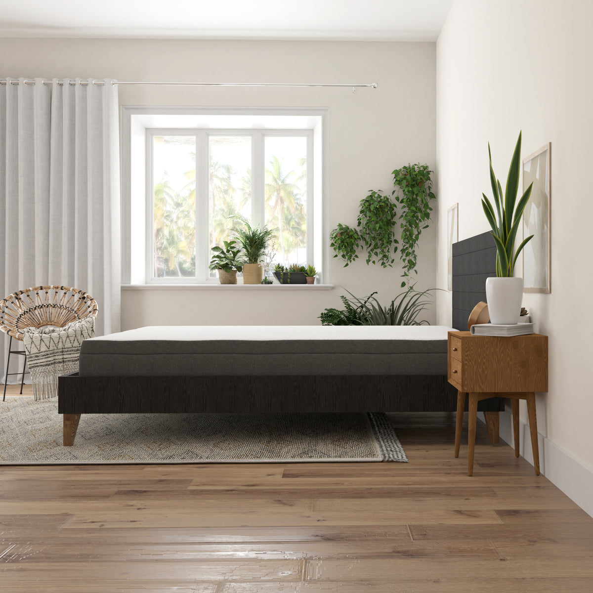 8" Daisy Firm Memory Foam Mattress With Edge Support And Air Grid Full White Foam Full