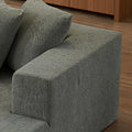 Chenille L Shaped Sectional Sofa Set,Minimalist Style Modular Sectional Sofa, Luxury Chenille Fabric Cloud Couch For Living Room Grey Chenille 4 Seat
