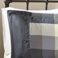 7 Piece Herringbone Comforter Set Grey Queen Queen Grey Polyester