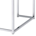 Natural Oak And Chrome Coffee Table With Metal Sled Base Oak Primary Living Space Modern Rectangular Wood Metal Sled