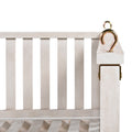Patio Minimalist Twin Size Garden Swing Bed Wood Porch Swing With Ropes For Backyard, Safe Sloped Design, White White Weather Resistant Frame Garden & Outdoor Minimalist 2 Person Seating Group