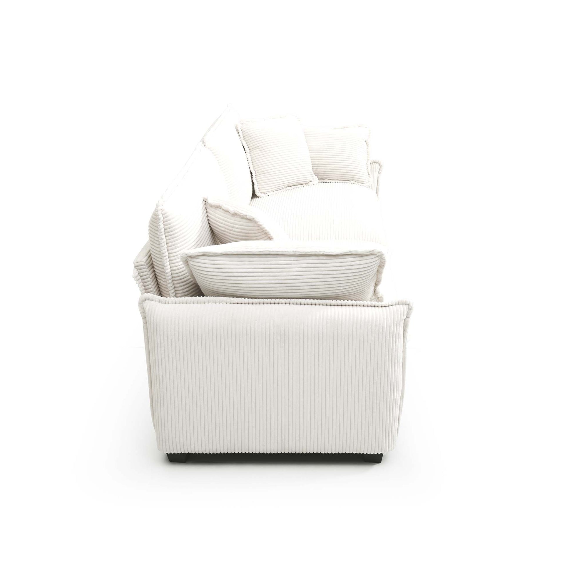 Modern Living Room Sofa Two Pieces Set, Suitable For Living Room And Small Apartment2 Pieces Sofa Set Consists Of A Single Seat Sofa And A 2 Seater Sofas, Beige Corduroy Beige Corduroy 3 Seat