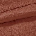 3 Piece Reversible Quilt Set Clay Red Full Queen Red Polyester