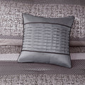 7 Piece Jacquard Comforter Set Grey Taupe Cal King California King Grey Taupe Polyester