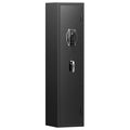 3 4 Safe For Rifles And Pistols,Quick Access Fingerprint Safe,High Security Metal Rifle Safe Locker With Removable Shelf And 2 Adjustable Slots Black Steel