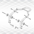 Motorcycle Stand 850Lb Sport Bike Rear Wheel Lift Swingarm Paddock Stands Red, U L Red Steel
