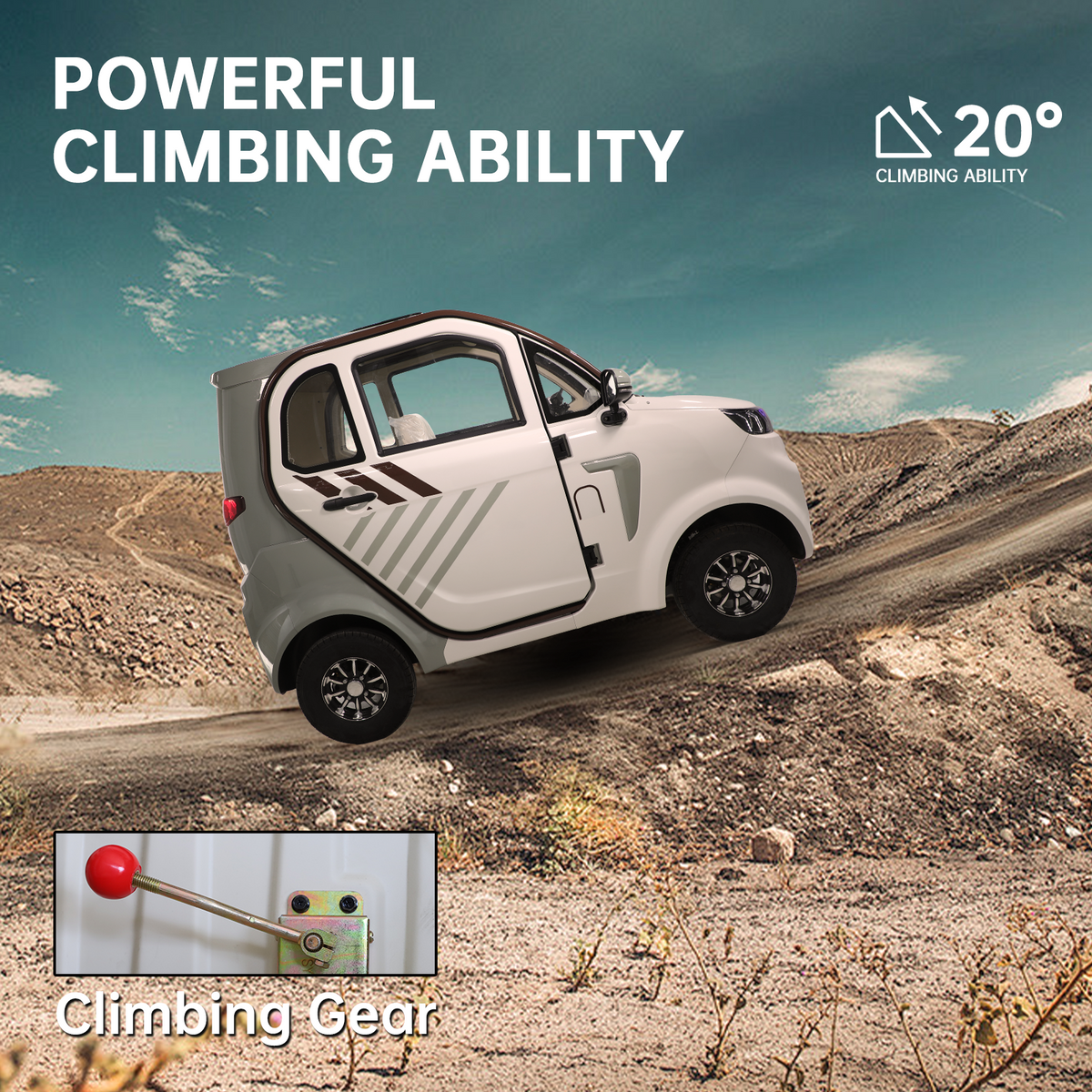 All Weather Protection: Fully Enclosed Design For Safer Travels White Abs Pc