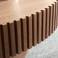 Modern Handcraft Drum Coffee Table Length 43.7 Inch Ellipse Coffee Table For Living Room,Small Coffee Table With Sturdy Pedestal,Walnut Mdf Walnut Mdf