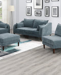 Gorgeous Mineral Color Laf Raf One Arm Chair Morgan Fabric 1Pc Chair Pillow Soft Cushion Wood Legs Living Room Furniture Grayish Primary Living Space Classic,Contemporary,Modern Fabric