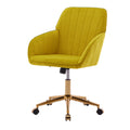 Ty Office Chair Bright Yellow Velvet