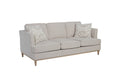 Sofa With 3 Reversable Cushions And 2 Pillows Off White Upholstered 3 Seat
