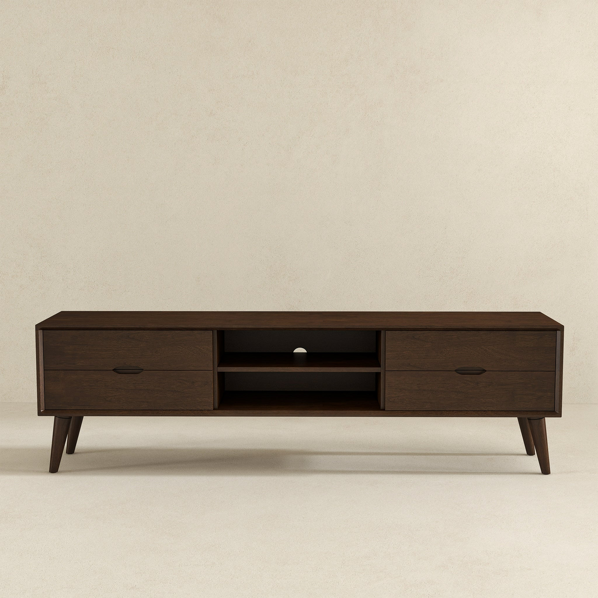 Adrian Tv Stand Walnut Walnut Brown Brown 70 79 Inches 70 79 Inches Walnut Solid Wood