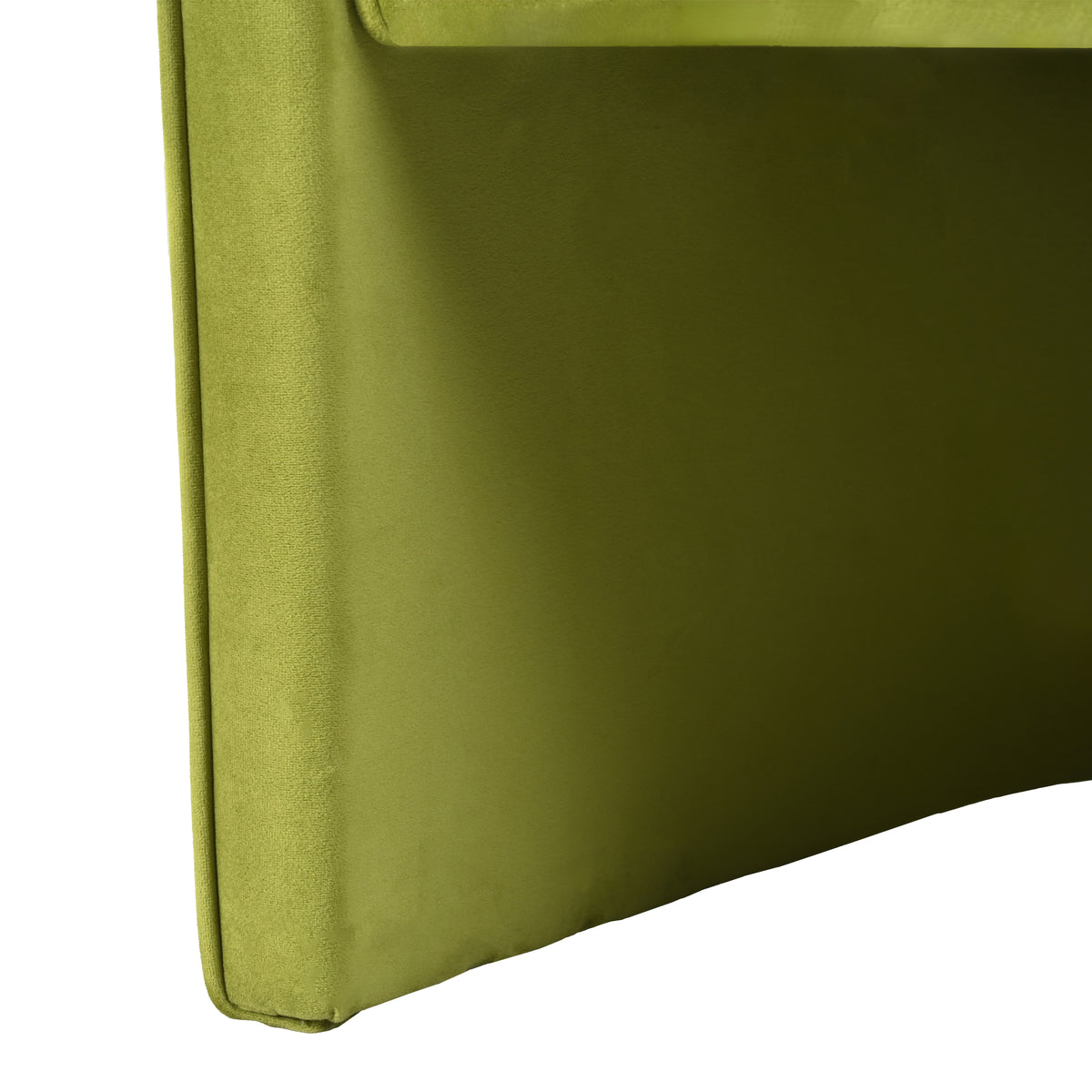 Modern Velvet Accent Chair With Ribbed Detail, Luxury Curved Fully Upholstered Accent Chair, Green No Assembly Needed Green Velvet