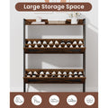 A Shoe Cabinet With 2 Flip Top Drawers, An Entryway Shoe Cabinet, A Narrow Standalone Shoe Rack Cabinet With Metal Legs, Rustic Brown,31.5'' W X 8.5'' D X 39.5'' H. Rustic Brown Particle Board