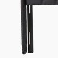 Upholstered Wingback Headboard, Button Tufted Upholstery, Sturdy Structure, King Size, Black Black Fabric