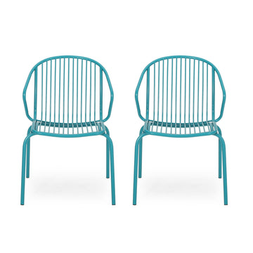 Boston Chair Teal Iron