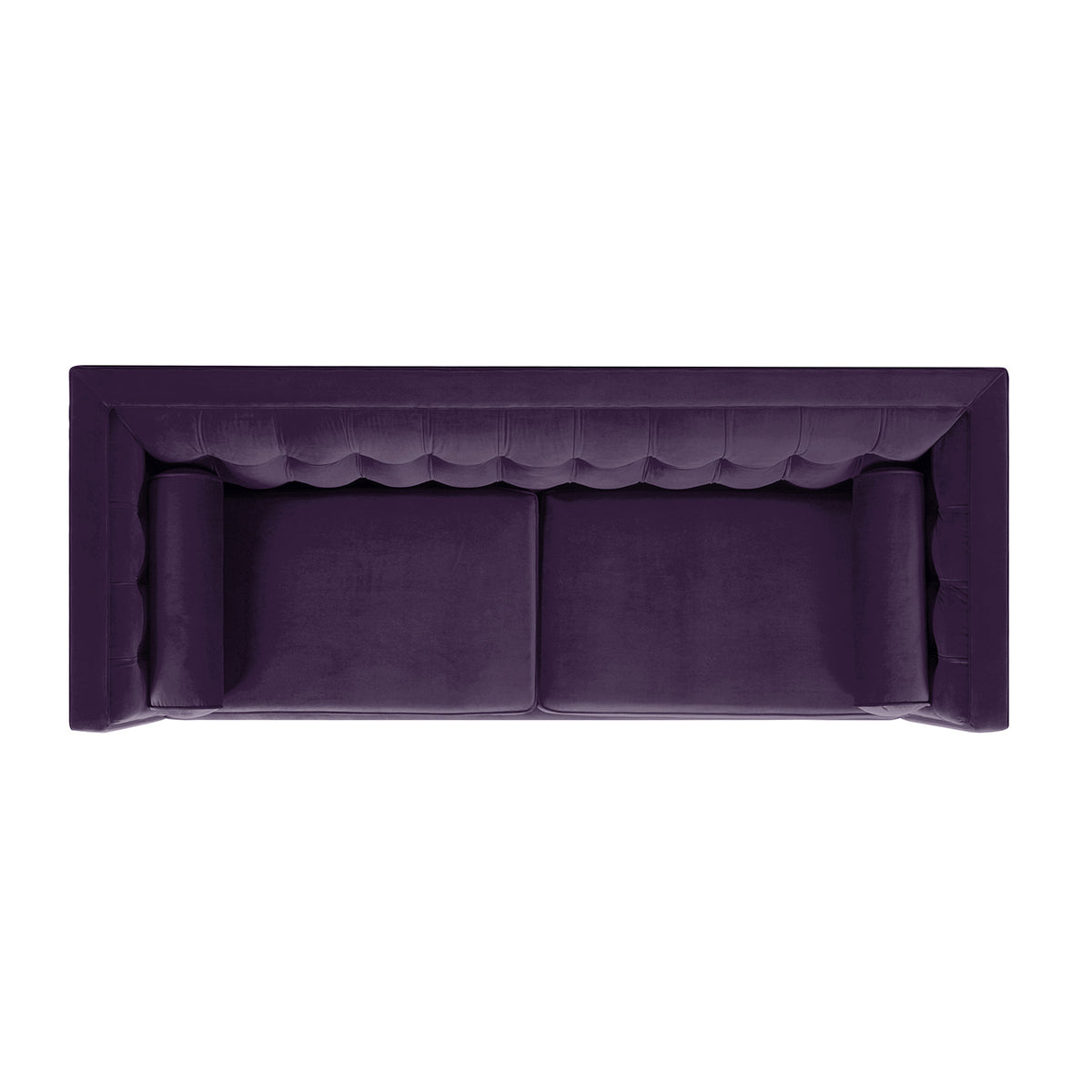 Jack 84" Modern Tuxedo Tufted Sofa, Purple Velvet Purple Foam Velvet 3 Seat