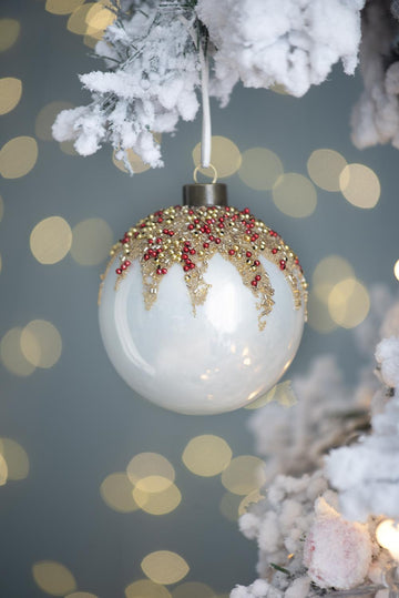 D3.9" Christmas Ball Ornaments, Glass Decorative Hanging Ball Christmas Tree Ornaments For Holiday Party Decorations, Set Of 6 Multi Glass