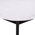 Luxurious Round Mable Topped Pedestal Coffee Table, Living Room Sofa Side Table, White Black Black White Primary Living Space Industrial Freestanding Mango Coffee & End Tables Round Marble,Solid Wood Pedestal