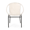 Java Outdoor Wicker Chair Set Of 2 White Iron