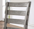 Gray Color Dining Chairs Padded Seat Set Of 2Pc Side Chair Ladder Back Kitchen Dining Room Wire Brushed Finish Gray Dining Room Classic,Modern,Transitional Dining Chairs Rubberwood Ladder Back Set