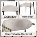 Jaramillo Beige Linen & Black Finish Side Chair Set Of 2 Beige Linen,Metal,Synthetic Wood