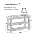 Acacia Wood Shoe Rack Bench Strong Weight Bearing Upto 200 Lbs Best Ideas For Entryway Frontdoor Bathroom, Natural Color. Acacia Wood Light Brown Primary Living Space American Design,American Traditional Acacia Acacia Wood