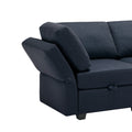 Oversized Modern 6 Seat Upholstered Sofa, Large Sectional Sofa With Storage Seats And Ottomanssofa Bed With Thick And Soft Cushions At All Sidesadjustable Arms And Backs Blue Blue Polyester 4 Seat