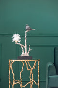 Aluminum Candle Holder With Marble Stand, 8X5X15