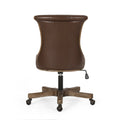 Swivel&Lift Office Chair Brown Neutral Pu