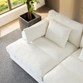 Comfor Daybed With Over Wide Sofa Bed,Modern Design Fabric Beanbag With Arms,Beige Beige Fabric 2 Seat