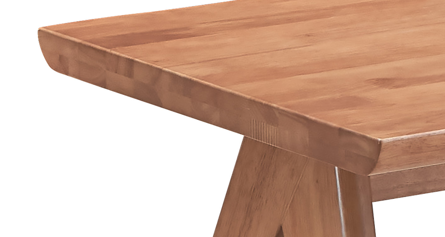 Natural Accent Table Natural Primary Living Space Rectangular Rubber Wood