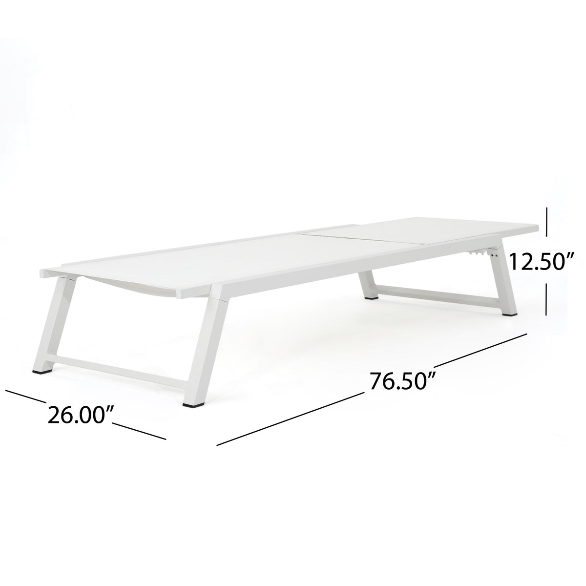 Myers Chaise Lounge Mp2 White Metal Mesh