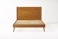 Queen Bed Natural Acacia Wood