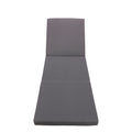 Gray Broadway Ian Chaise Lounge Cushion Triple Folds Gray Waterproof Fabric