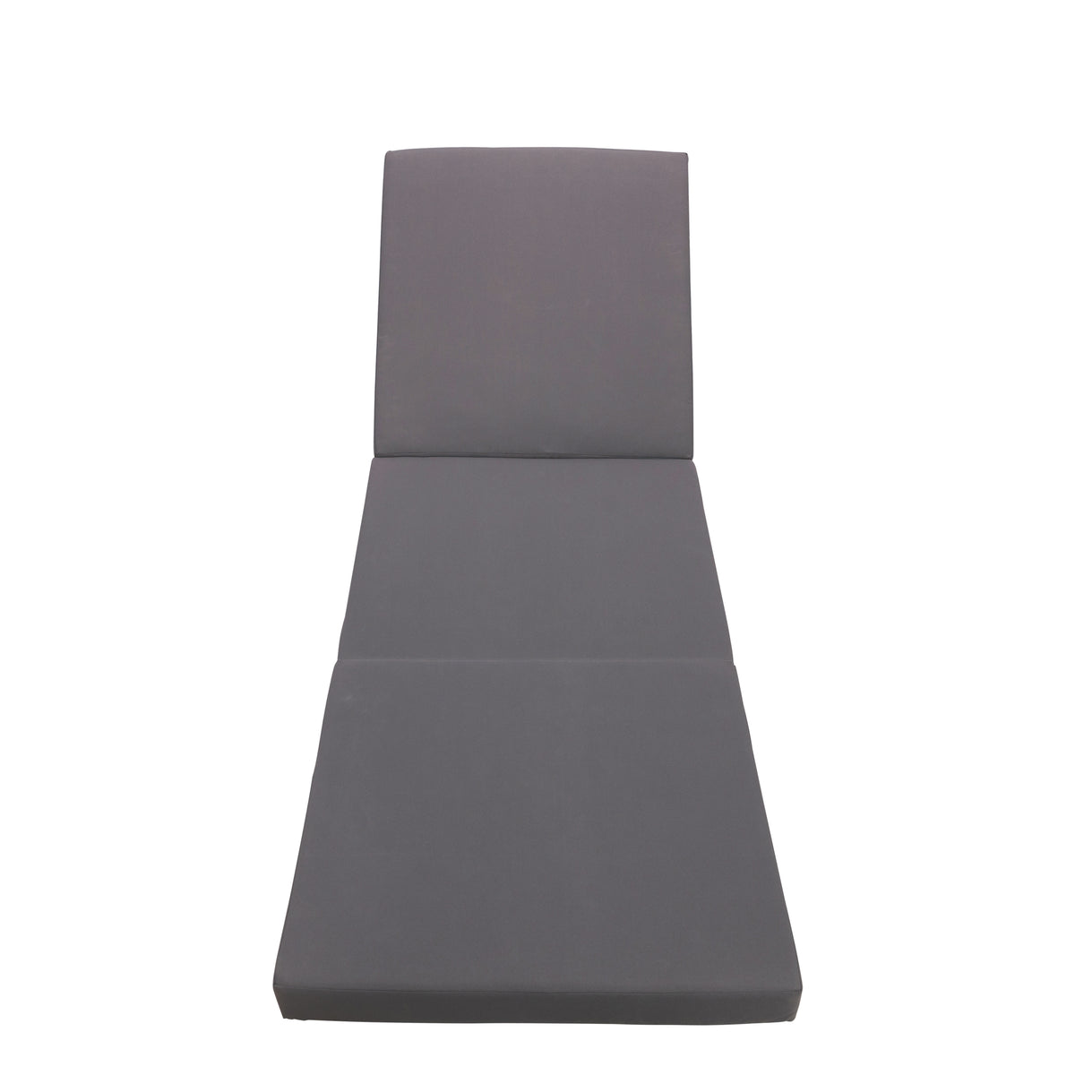 Gray Broadway Ian Chaise Lounge Cushion Triple Folds Gray Waterproof Fabric