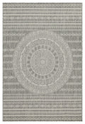 Sunshine Gc Har2018 Silver 5 Ft. 3 In. X 7 Ft. 3 In. Indoor Outdoor Area Rug Silver Polyester Polypropylene
